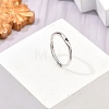 Rhodium Plated 925 Sterling Silver Adjustable Rings RJEW-S397-01P-01-1
