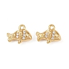 Ocean Theme Brass Micro Pave Cubic Zirconia Charms KK-F902-08N-G-1