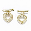 Brass Toggle Clasps KK-T057-056-NF-4