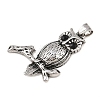 304 Stainless Steel Rhinestone Pendants STAS-K316-06C-AS-2
