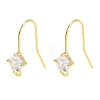 Brass Micro Pave Cubic Zirconia Earrings Findings EJEW-B063-05G-06-1