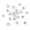 20Pcs 925 Sterling Silver Corrugated Round Spacer Beads STER-TA0001-32-2