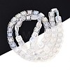 Electroplate Transparent Glass Beads Strands EGLA-N017-03A-2