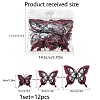 Halloween Butterfly 12Pcs PVC Adhesive Waterproof Stickers Self-Adhesive Stickers PW-WGF2E7F-01-1