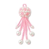 Glass Seed Beads & Glass Pearl Big Pendants PALLOY-MZ01336-02-1