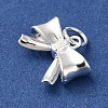 925 Sterling Silver Bowknot Charms STER-K180-01S-2