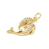 Brass Micro Pave Cubic Zirconia Pendants KK-I381-07G-01-2