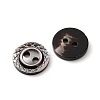 Natural Black Lip Shell Flat Round Buttons with Carved Rim LS-SH-CBA18B6-02B-06-2