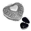 Vintage Flower Heart Alloy Jewelry Storage Boxes for Trinkets CON-WH0095-243-1