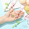 2Pcs Acrylic & Wood & Alloy & Resin Mobile Straps HJEW-YW00339-01-4