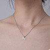201 Stainless Steel Infinity Pendant Necklace NJEW-OY001-13-2