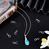 10Pcs 925 Sterling Silver Ice Pick Pinch Bails STER-BBC0001-29B-5