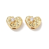 Brass Micro Pave Clear Cubic Zirconia Beads CU-CBA91C0-04G-1