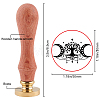 Brass Wax Seal Stamp with Handle AJEW-WH0184-0501-2