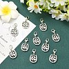 10Pcs Tibetan Style Alloy Pendant Decorations HJEW-YW00304-4