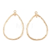 Brass Open Back Bezel Pendants KK-N256-01G-G-1