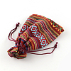 Ethnic Style Cloth Packing Pouches Drawstring Bags ABAG-R006-10x14-01G-2
