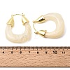 Brass Resin Hoop Earrings EJEW-P333-11D-G01-5