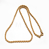 304 Stainless Steel Rope Chain Necklaces X-NJEW-M151-26G-2