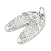 Brass Micro Pave Clear Cubic Zirconia Charms KK-G522-49B-P-3