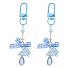 2Pcs Bowknot Plastic Pendant Decorations HJEW-YW00272-03-1