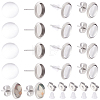 50Pcs 304 Stainless Steel Flat Round Stud Earring Settings STAS-BBC0010-39C-1