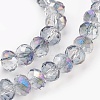 Electroplate Glass Beads Strands GLAA-K027-HR-B-4