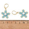 Brass Seed Glass Beads Leverback Earrings EJEW-MZ00759-02-5