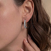 925 Sterling Silver Pave Moissanite Stud Earrings for Women ZZ2573-1