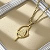 304 Stainless Steel Nossa Senhora Aparecida Virgin Pendant Box Chain Necklaces NJEW-H055-07G-2