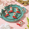 5Pcs Boot Baking Paint Glass Enamel  Beads LAMP-TADJ0001-08C-5