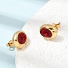 6 Pairs 304 Stainless Steel Pave Cubic Zirconia Stud Earrings SA-CBADCF0-04GP-01-3