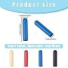 40Pcs 4 Colors Alloy Cord End FIND-GF0008-47A-2