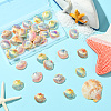 40Pcs 4 Colors Opaque Resin Cabochons CRES-SC0003-11-7