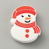 Christmas Theme Food Grade Eco-Friendly Silicone Beads SIL-WH0015-05H-1