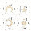 32Pcs 8 Styles Brass Connector Charms KK-FH0005-77-2