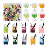 64Pcs 16 Style Imitation Juice Draft Beer Resin Pendants CRES-PJ0001-02-2