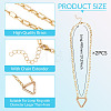 2Pcs Brass Necklaces NJEW-TAC0045-3
