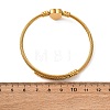304 Stainless Steel Heart Beaded Cuff Bangle BJEW-K280-02G-5