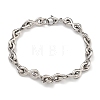 304 Stainless Steel Link Chain Bracelets BJEW-H618-09P-1