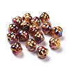 UV Plating Rainbow Iridescent Acrylic Beads PACR-H003-13-1