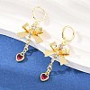Bowknot Brass Micro Pave Cubic Zirconia Leverback Earrings EJEW-H182-02G-3