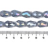 Opaque Solid Color Electroplate Glass Beads Strands LS-EGLA-N013-P10mm-B05-4