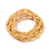 Electroplated Opaque Glass Beads Strands EGLA-L015-FR-B14-01-2