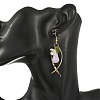 Handmade Porcelain & Brass Dangle Earrings for Women EJEW-JE07508-2