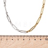 5MM Two Tone 304 Stainless Steel Figaro Chain Necklaces for Women NJEW-JN05966-4