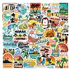 50Pcs Hawaii PVC Self Adhesive Stickers Set STIC-C003-04-1