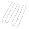 Handmade Natural Cultured Freshwater Pearl Link Chains AJEW-JB01586-02-1