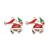 Christmas Alloy Enamel Pendants ENAM-Q442-52-2