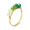 Dyed Natural Malaysia Jade Finger Rings for Women RJEW-JR01108-4